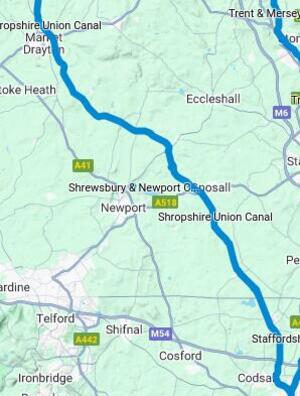 Autherley to Market Drayton (Shropshire Union Canal)